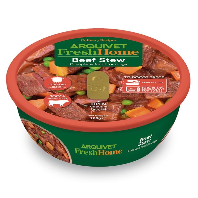 Arquivet Fresh Home Beef Stew Wet beef food for dogs 280 g