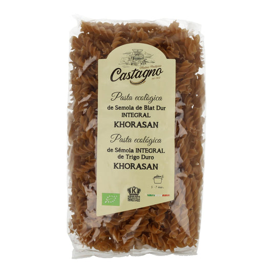 Pâtes bio en spirale à la semoule complète Khorasan Castagno 500 g