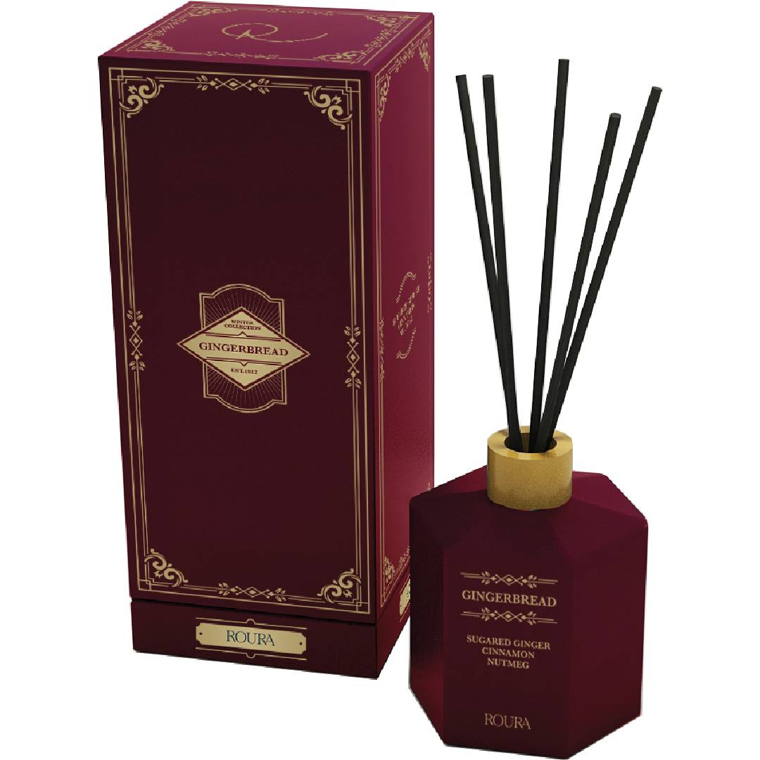 Raumduft Mikado Gingerbread Roura 100 ml Zucker-Ingwer, Zimt und Muskatnuss