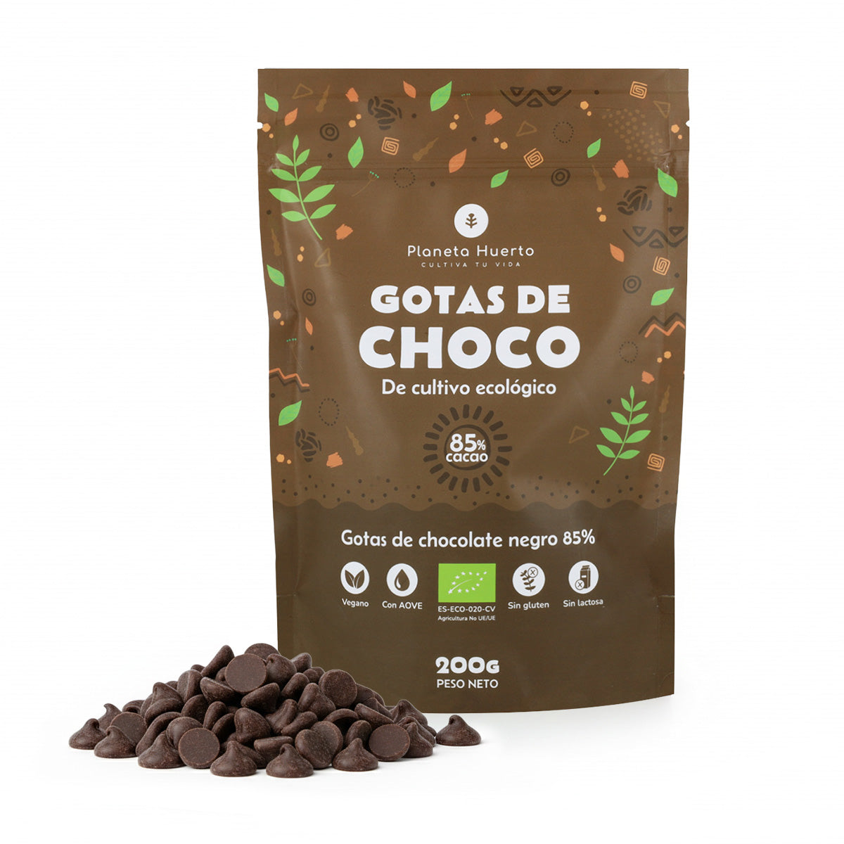 Chokladdroppar 85% kakao ECO Planeta Huerto 200 g