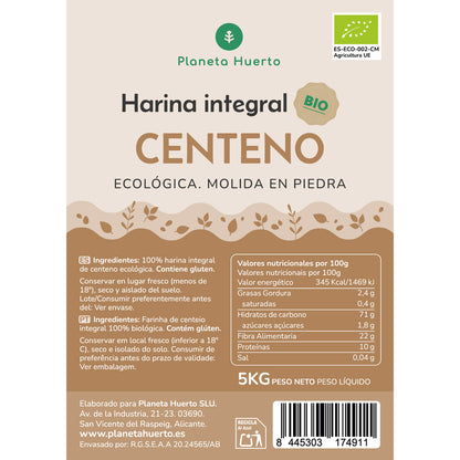 Farine de seigle complète Eco Planeta Huerto 5 Kg
