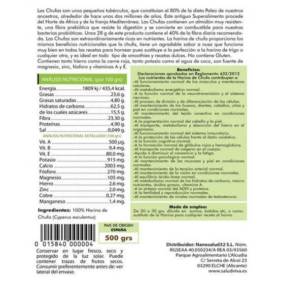 Harina de chufa Salud Viva 500 g