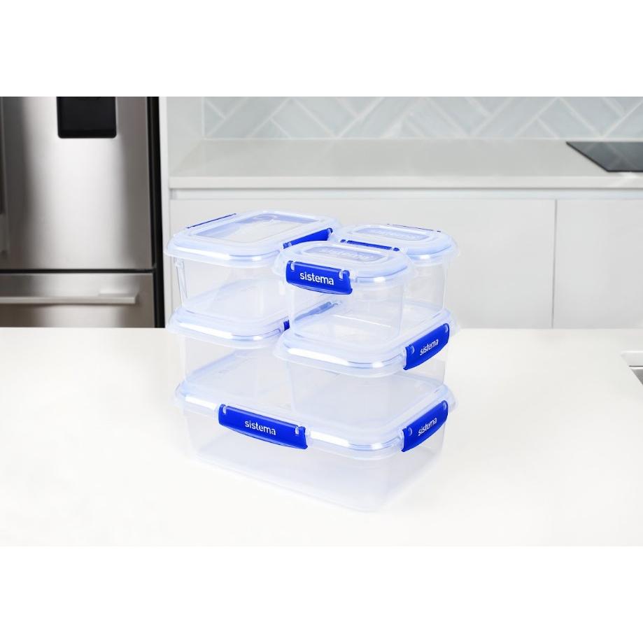 Pack de récipients hermétiques Sistema Klip It+ 6 unités
