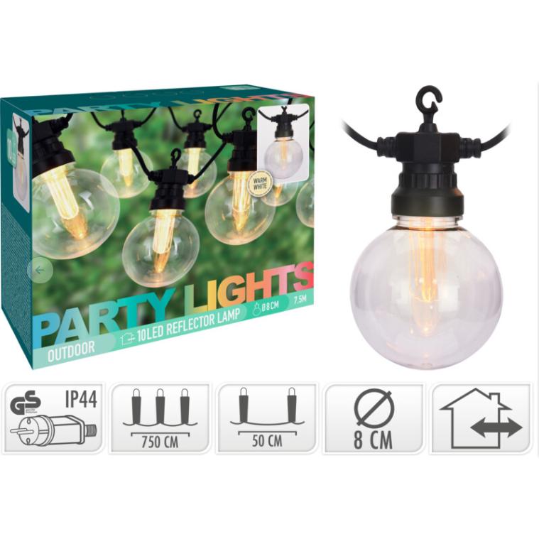 Ghirlanda LED 10 lampadine bianche