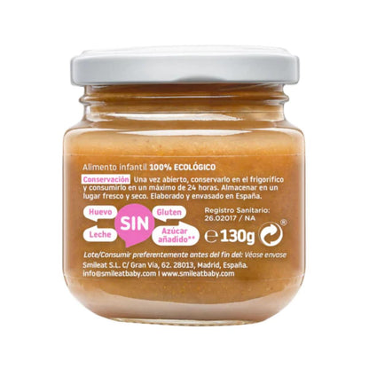 PROMO 3x Vasetto di lamponi e pesche biologici Smileat, 130 g