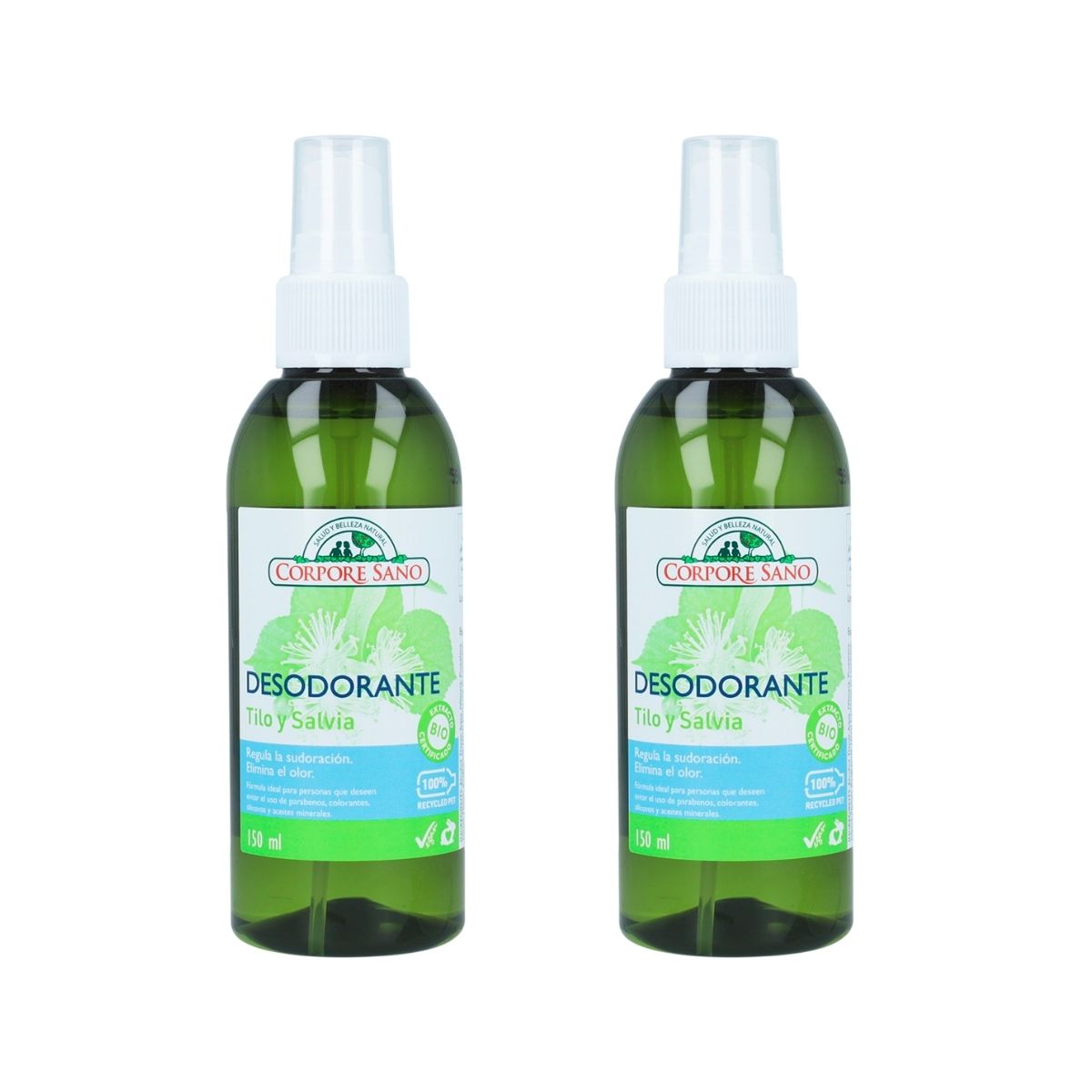 Confezione da 2 deodoranti al tiglio e salvia Corpore Sano 150 ml
