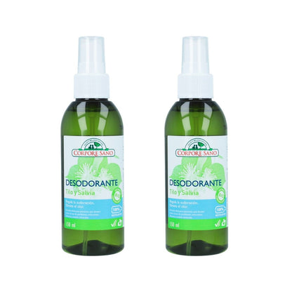 Confezione da 2 deodoranti al tiglio e salvia Corpore Sano 150 ml
