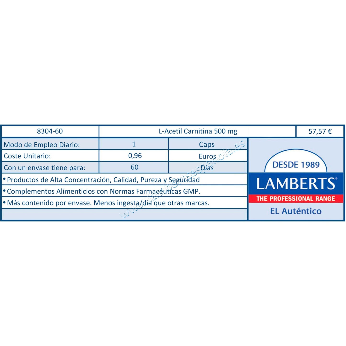 Acétyl-L-carnitine Lamberts