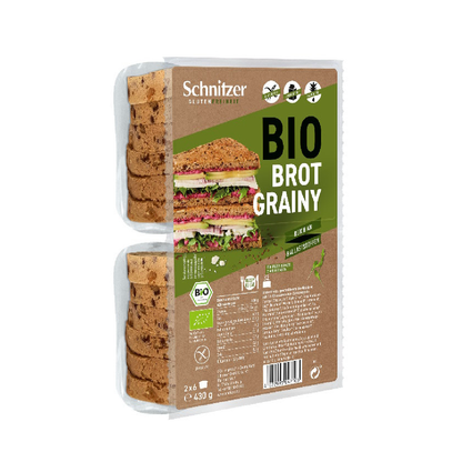 Glutenvrij maïsbrood in sneetjes met grainy zaden Bio Schnitzer 430 g