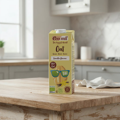 Sockerfri vaniljdryck av havre, ekologisk, Ecomil, 1 l