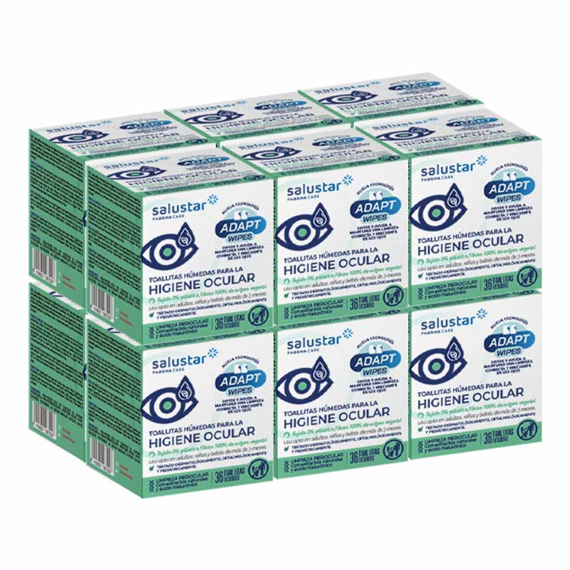 Salustar eye hygiene wipes, 36 units