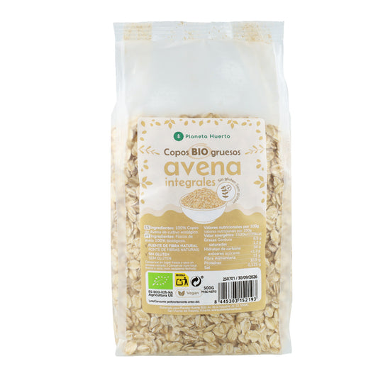 Coarse Oat Flakes Gluten Free ECO Planeta Huerto 500 g