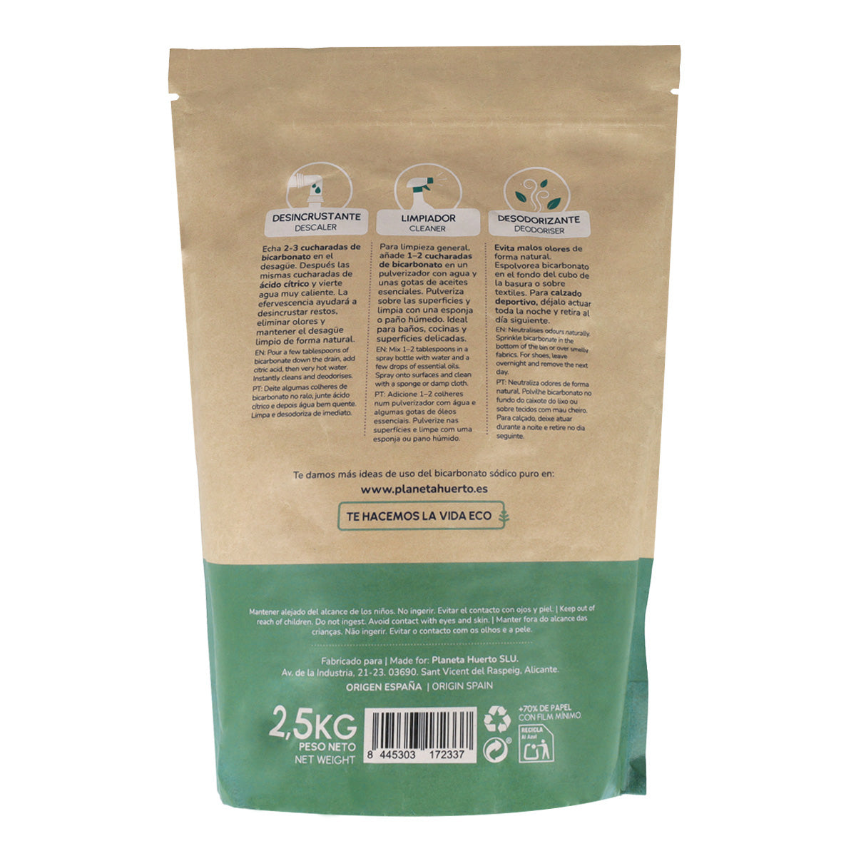 Natriumhydrogenkarbonat Planeta Huerto 2,5 Kg