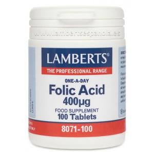 Folsäure 100 Tabletten à 400 μg, Lamberts