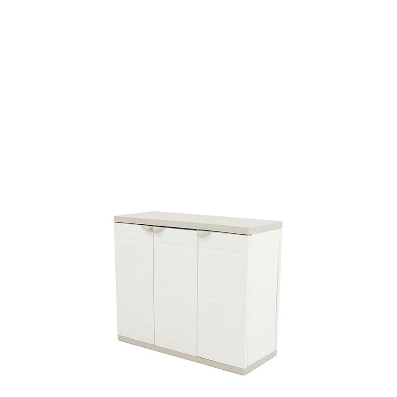 Demi-armoire 3 portes 105 cm Titanium Plastiken Beige (reconditionnée)