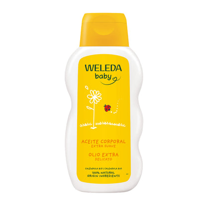 Olio corpo alla calendula per bambini Weleda, 200 ml
