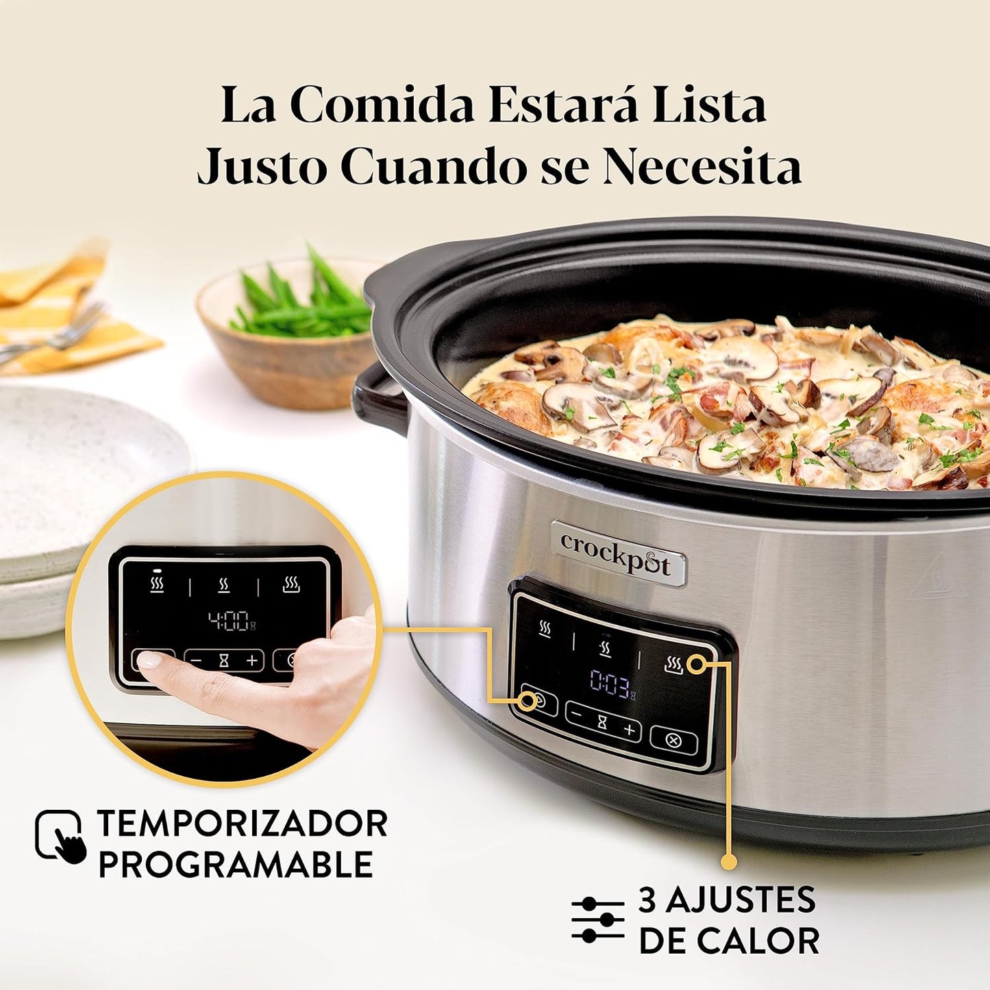 Crockpot Digitaler Slow Cooker Sizzle & Stew 6,5 l CSC112X