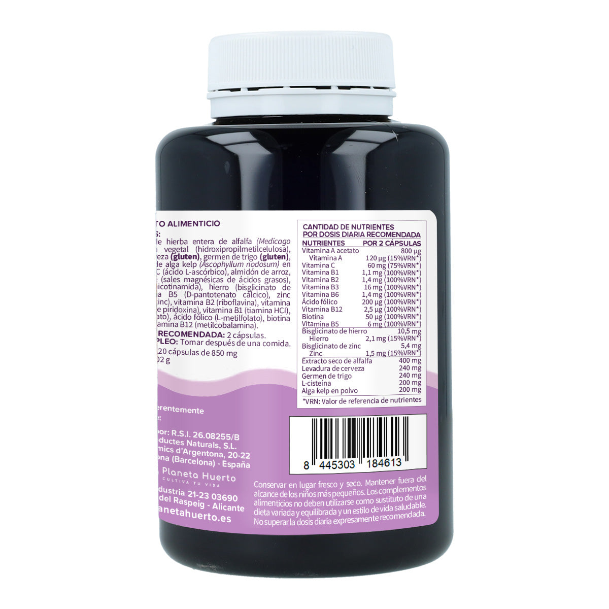Hair Booster haar, huid en nagels Planeta Huerto 120 capsules