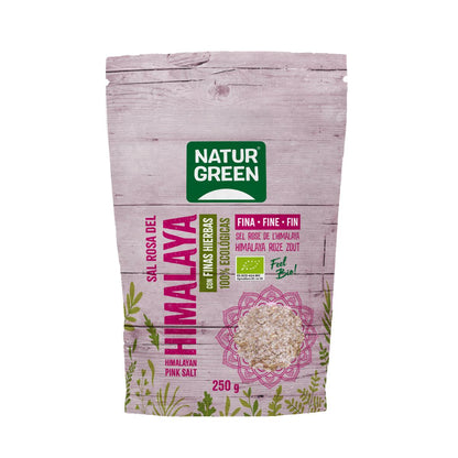 Rosa Himalaya-Salz mit feinen Bio-Kräutern Naturgreen 250 g