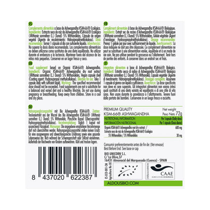 ASHWAGANDHA KSM66, 100 caps. Aldous Bio