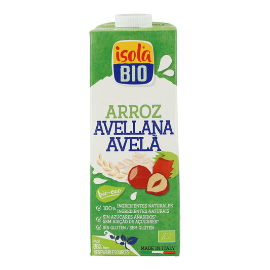 Ekologisk dryck med ris och hasselnötter, Isola Bio, 1 l