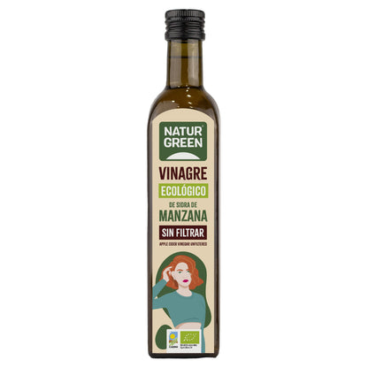 6er-Pack NaturGreen Bio-Apfelessig, ungefiltert, 500 ml