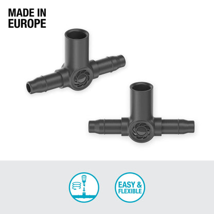 T-joint for spray nozzles/end-of-line drip heads 4.6 mm (3/16") x5 Microdripsystem Gardena