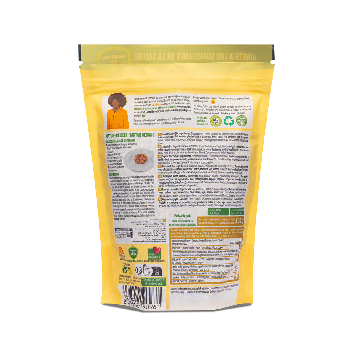 Grano saraceno biologico senza glutine, Naturgreen, 500 g