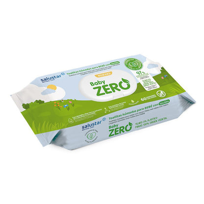 Pack of 12 x Salustar biodegradable baby wipes, 60 units