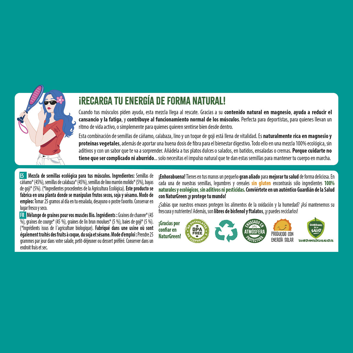 Miscela di semi SmartMix Protein Bio NaturGreen 175 g