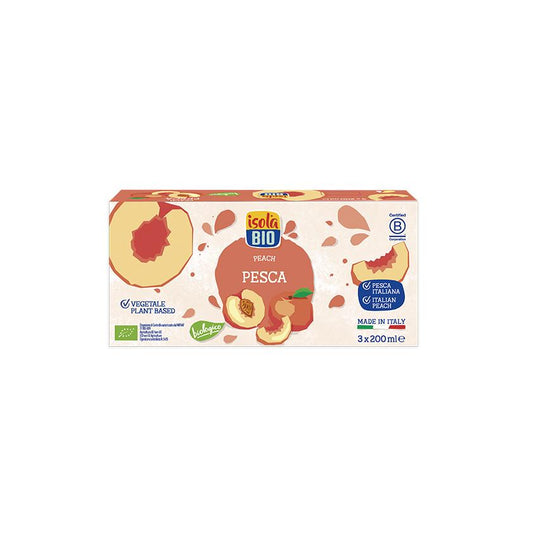 Succo di pesca con agave BIO Isola Bio, 3x200 ml