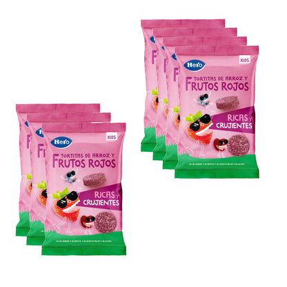 Pack of 7 gluten-free rice cakes with red berries 40 g - Hero Kids