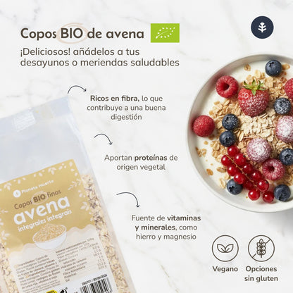 Confezione 2x Fiocchi d'avena integrali ECO Planeta Huerto 500 g