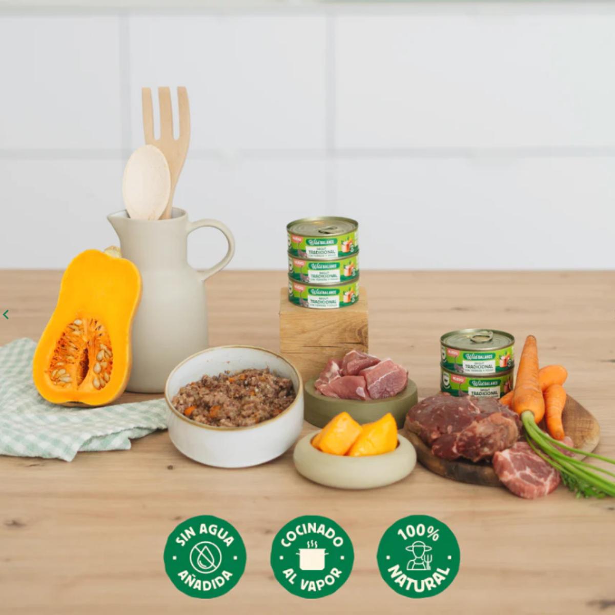 Puszka tradycyjnego ragout z wołowiną i kurczakiem dla kotów Wild Balance 80 g