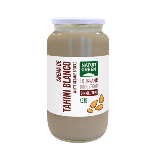 Lot de 2 pots de crème de tahini blanc sans gluten Naturgreen 800 g