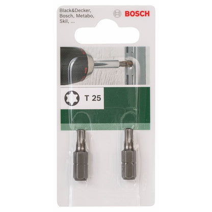 Pack of 2 Bosch Torx T 25 25 mm bits