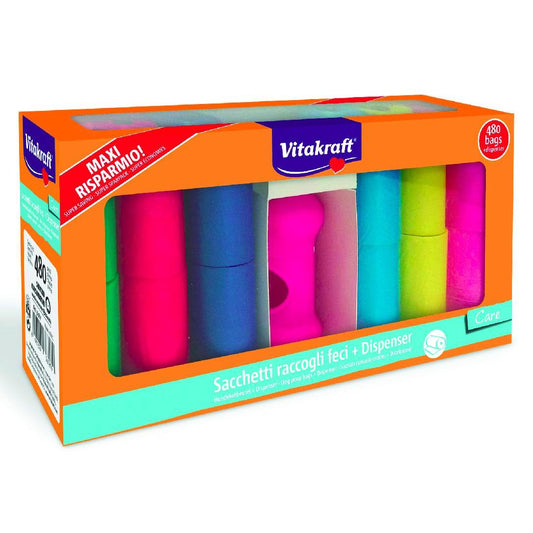 Vitakraft Packung Hygienebeutel für Exkremente 480 Beutel + Spender