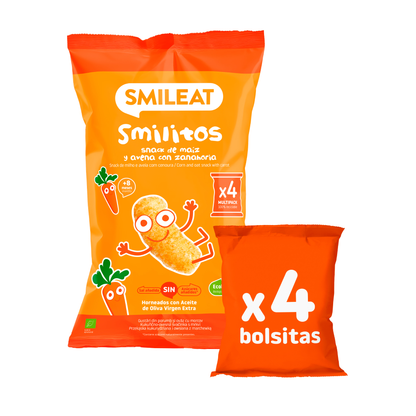 Smilito Kukurydza, owies i marchewka Multipack ECO Smileat 4 saszetki po 12 g.