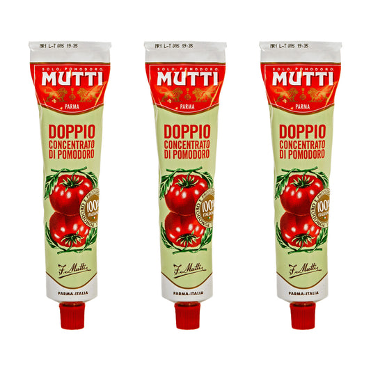 Pack de 3 pots de concentré de tomates double Mutti 130 g