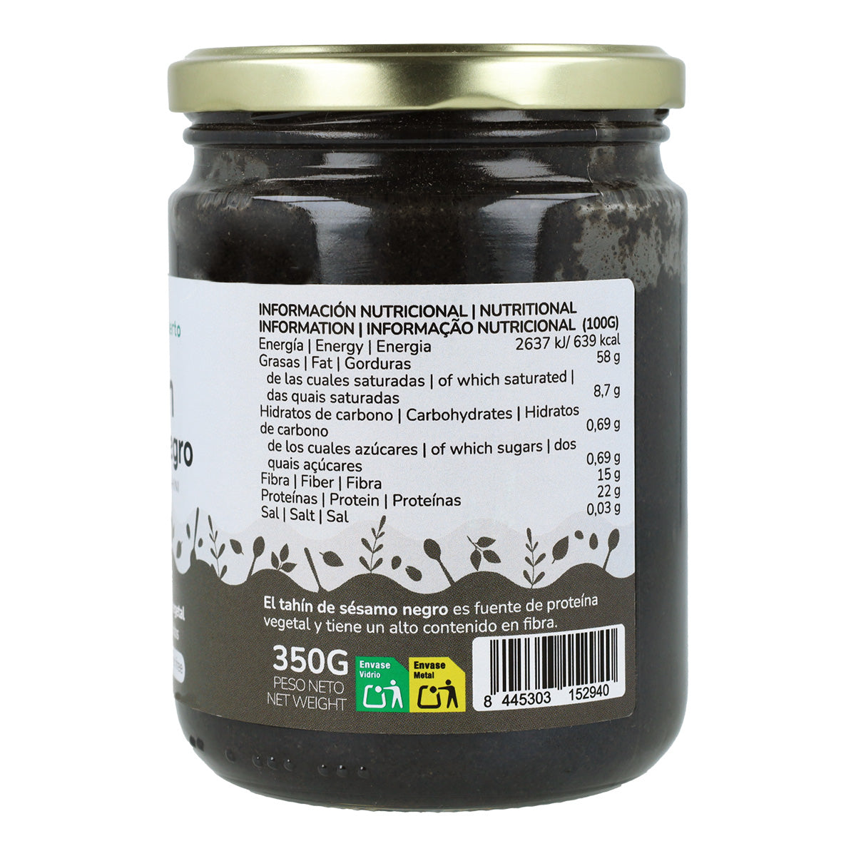 Tahini au sésame noir ECO Planet Garden 350 g