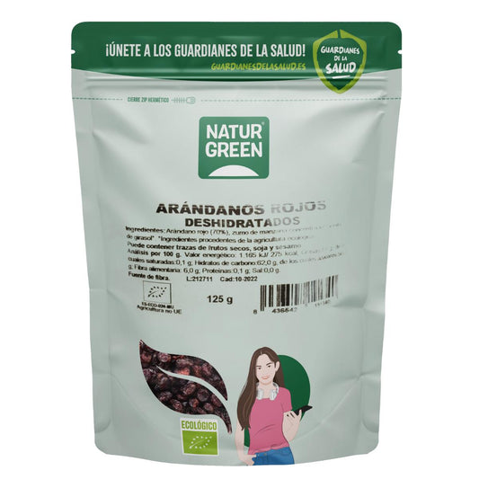 Canneberges déshydratées bio Naturgreen 125 g