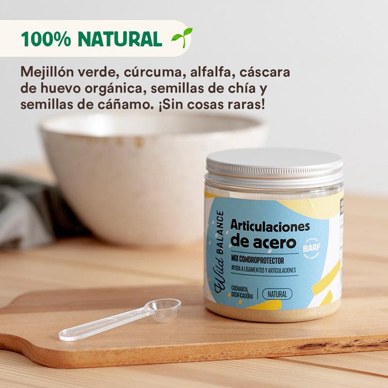 Articulaciones de Acero Suplemento natural para mascotas Wild Balance 100 g