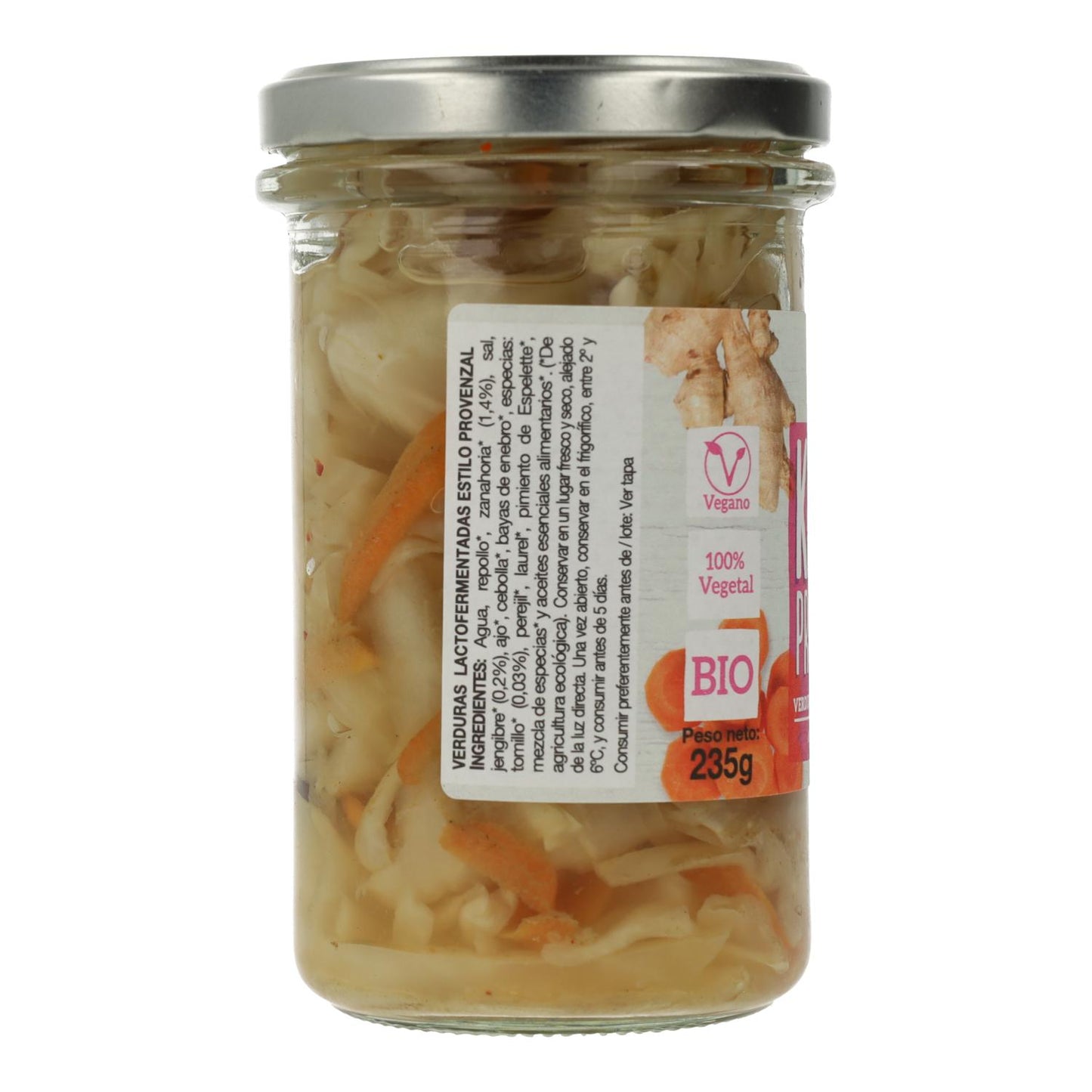 Milchsauer vergorenes Kimchi Provenzal Bio Vegetalia 235 g