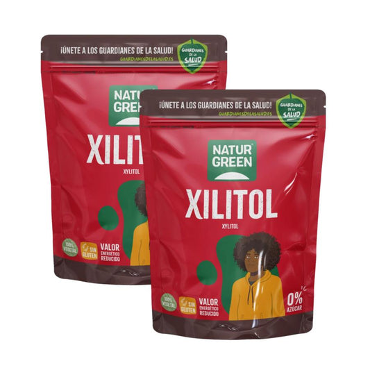Lot de 2 xylitol sucre de bouleau Naturgreen 2 unités de 500 g