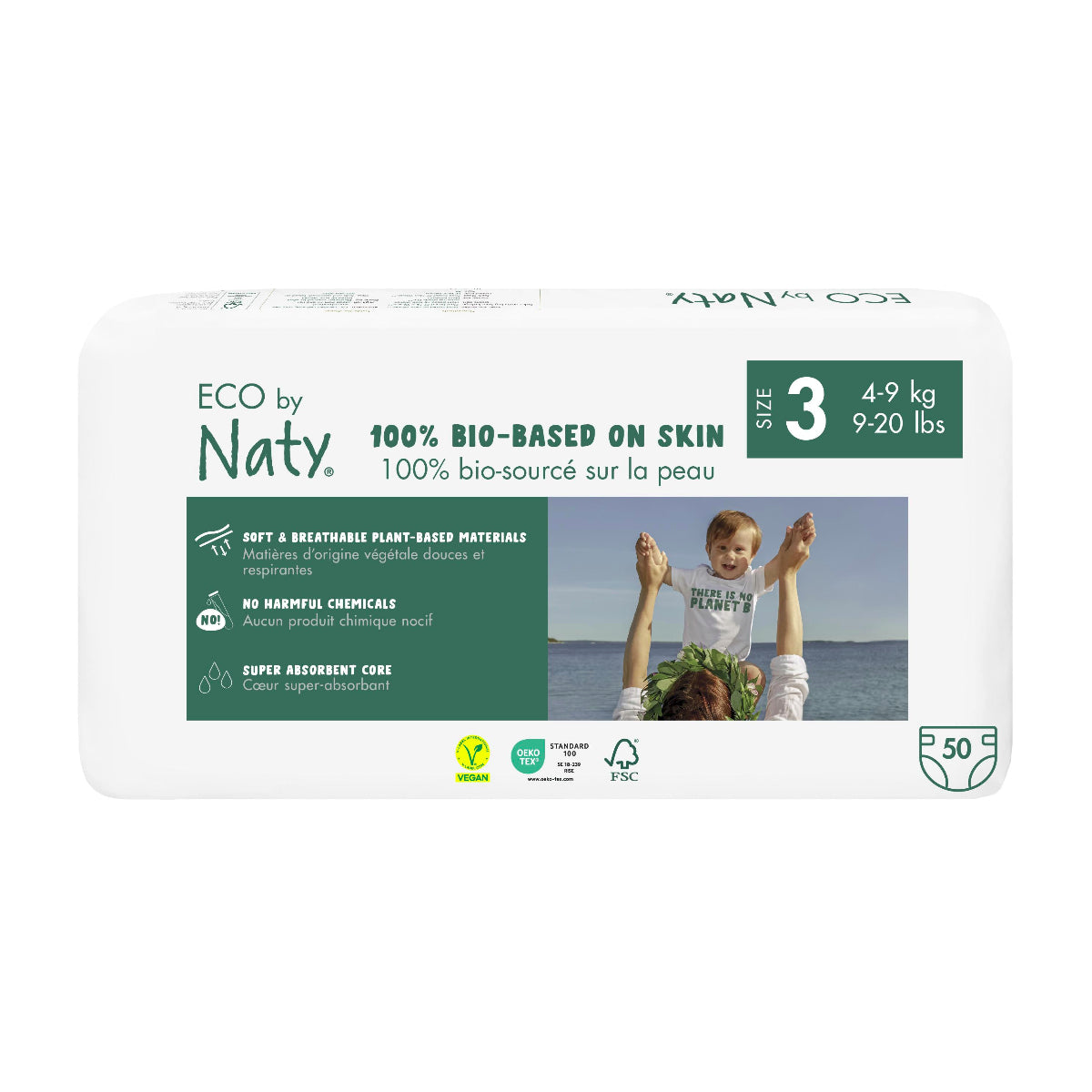 Couches n° 3 4-9 kg Naty 50 unités