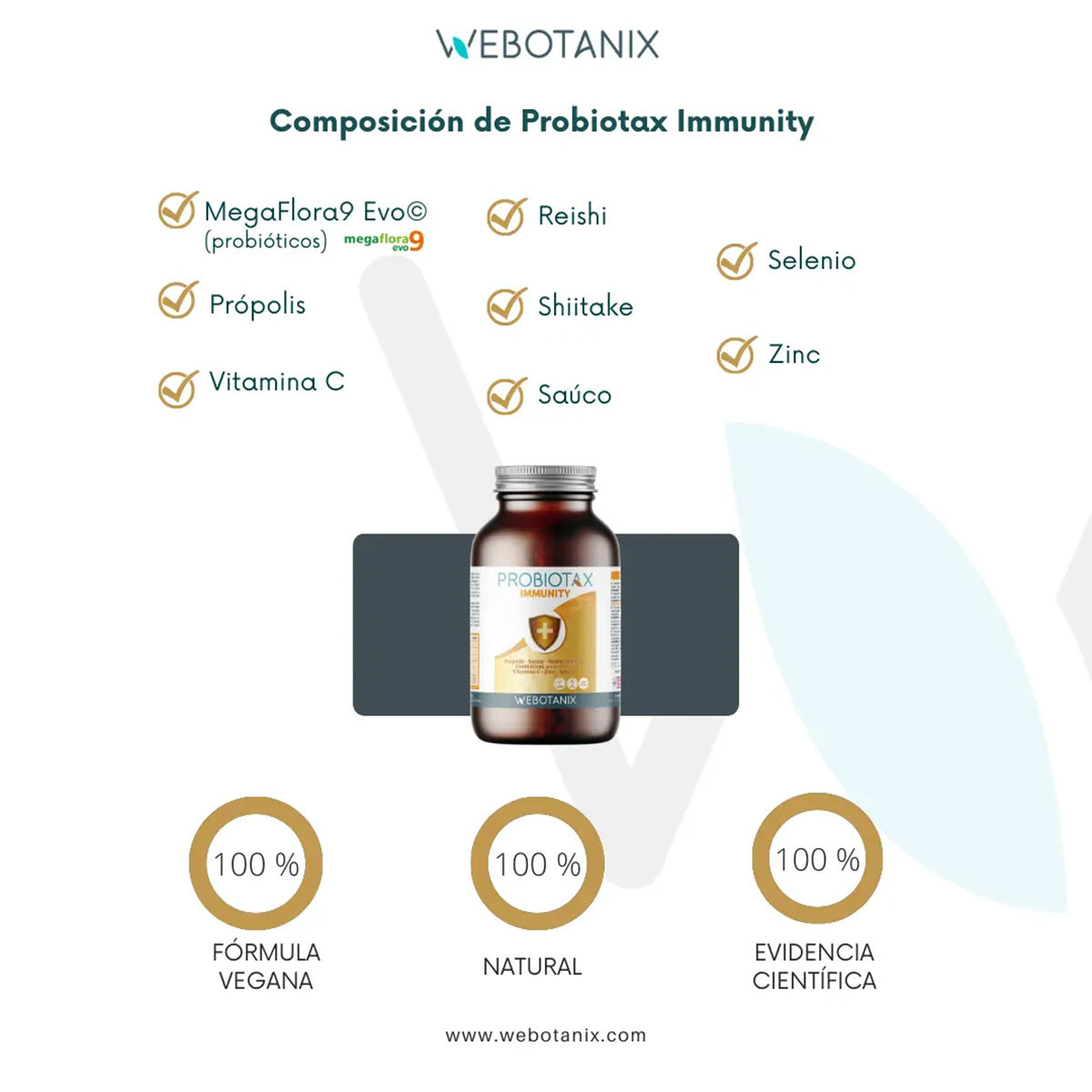 Probiotax Immunity Défenses WeBotanix 45 gélules