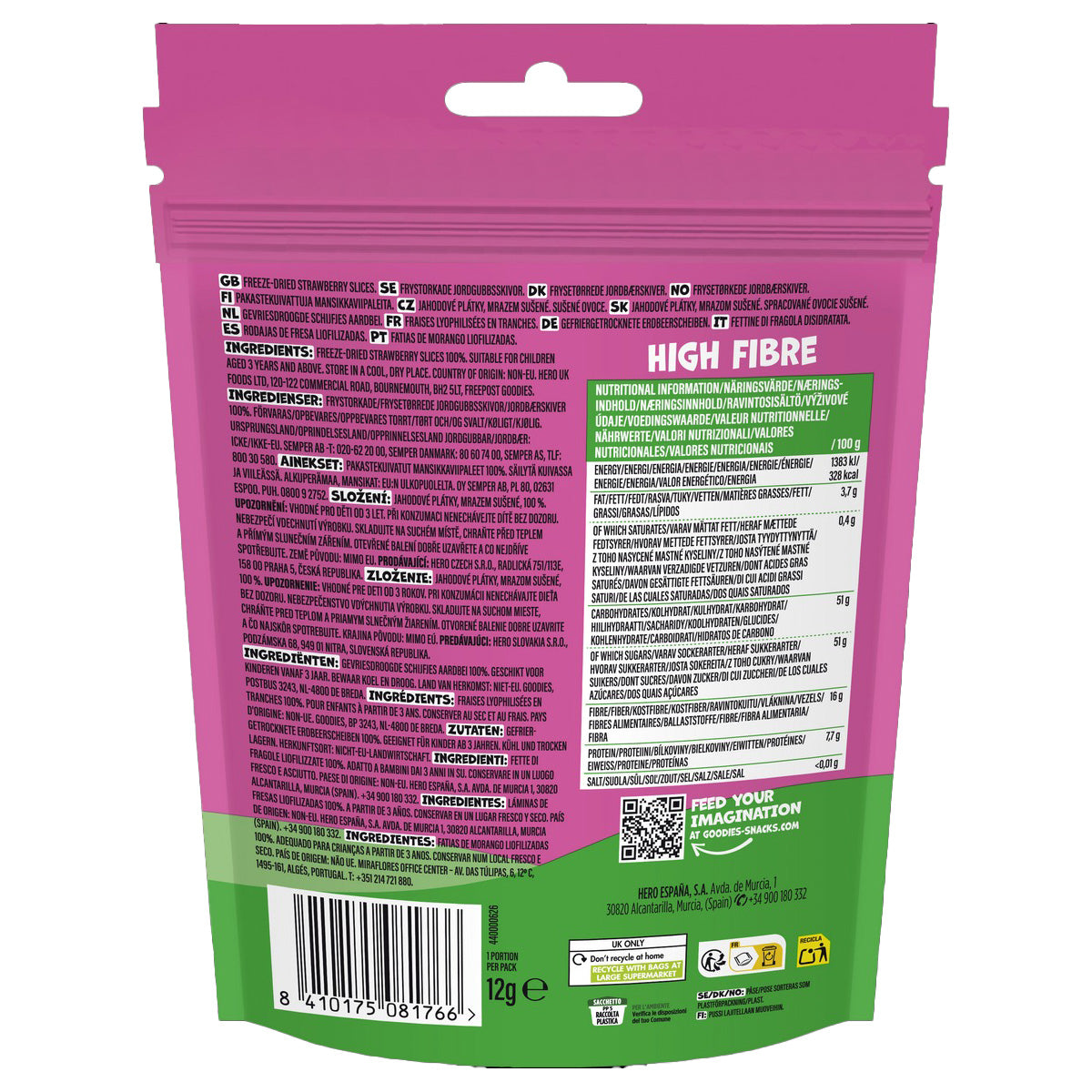 Promocyjny zestaw 2x chipsy truskawkowe 12 g - Hero Kids