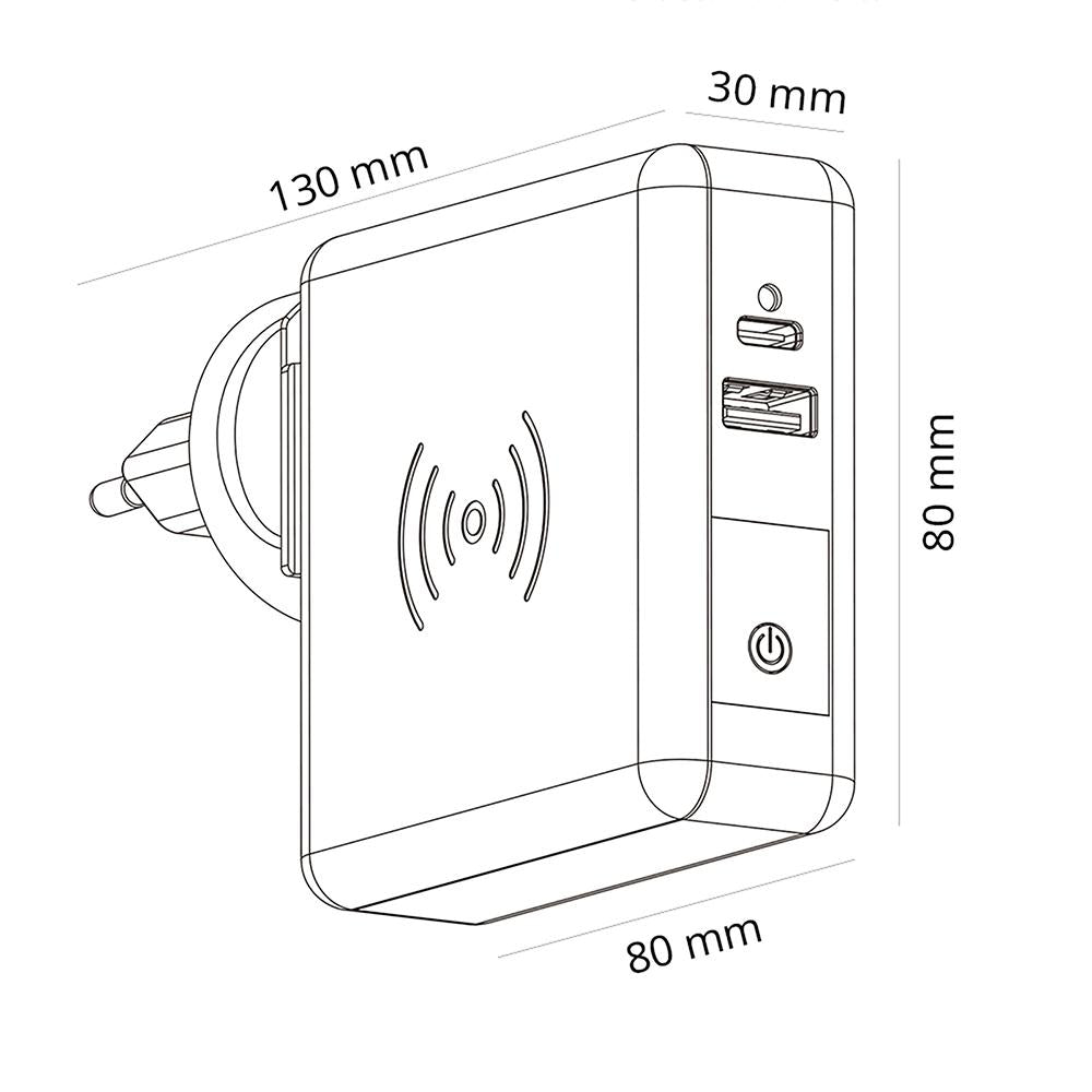 Simon wireless charger with battery