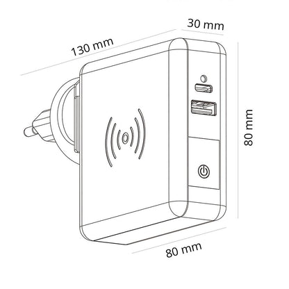 Simon wireless charger with battery