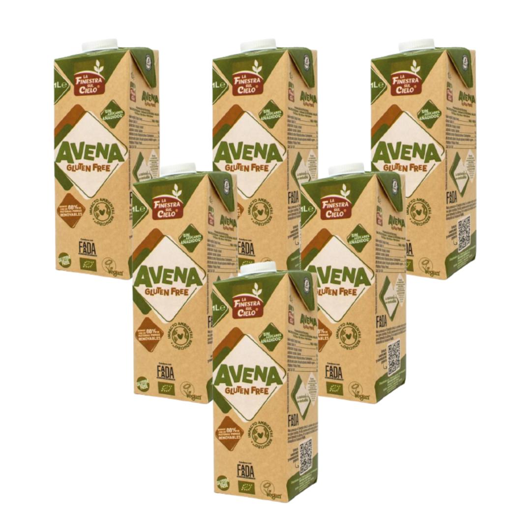 Pack 6 x Bebida de Avena sin Gluten La Finestra Sul Cielo 1 L